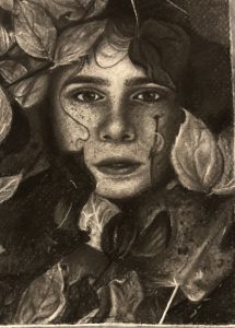 girl in leaves piece